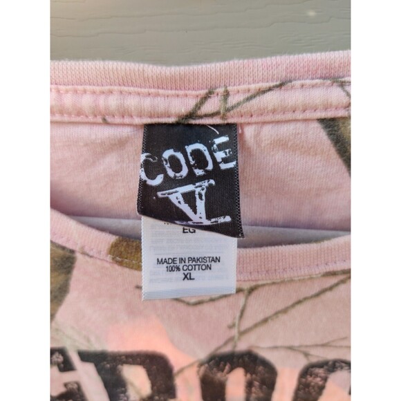 "FROGS The Other White Meat" Real Tree Pink Camo Shirt T-Shirt Womens XL Code 5 - Picture 7 of 12